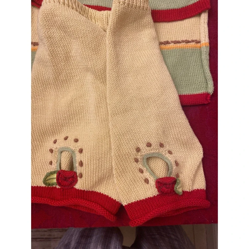Zackali 4 Kids 3 Piece Knit Set Sweater Jumper Shorts Floral Cotton 18MO Armenia